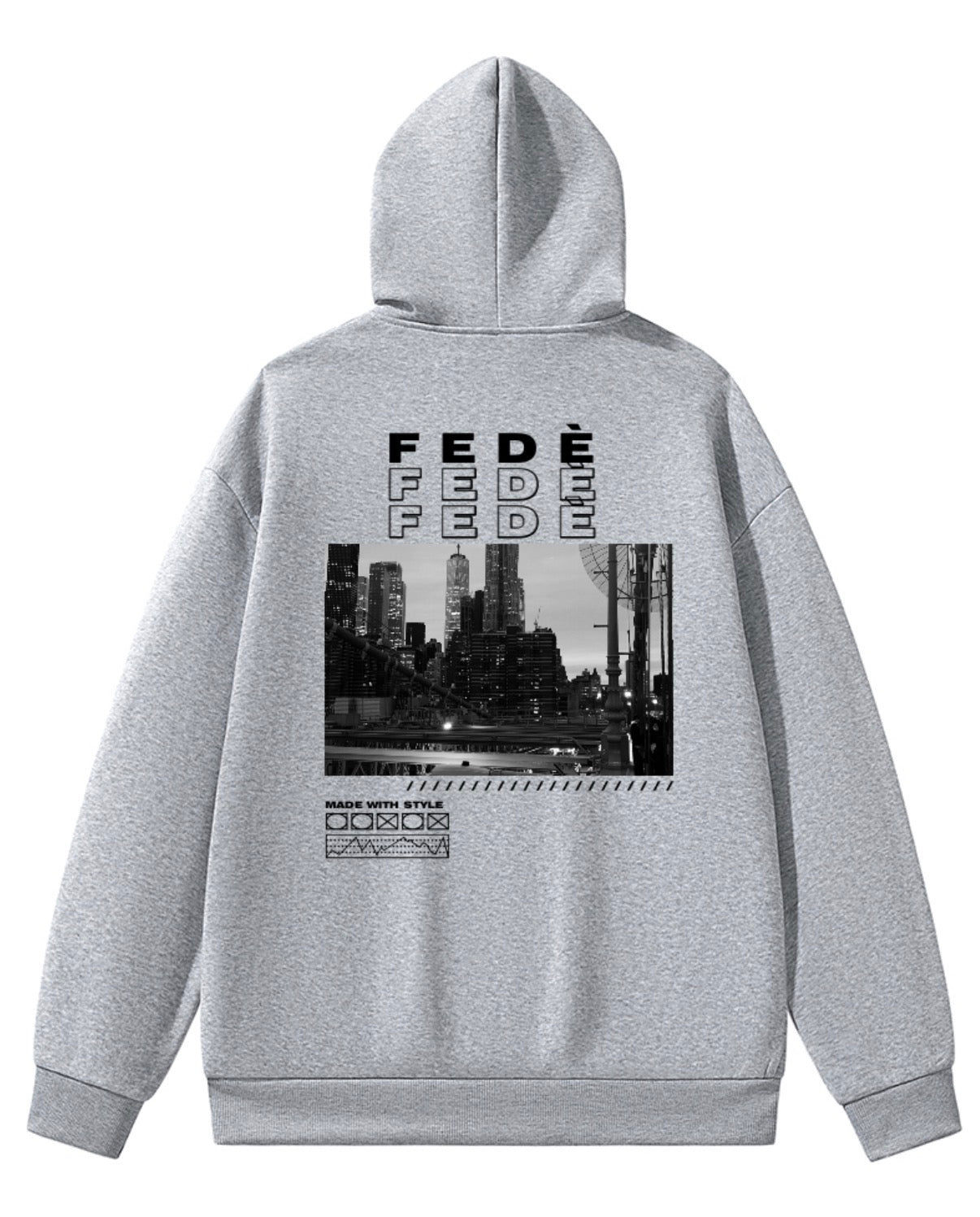 FEDÈ Grey Hoodie V1